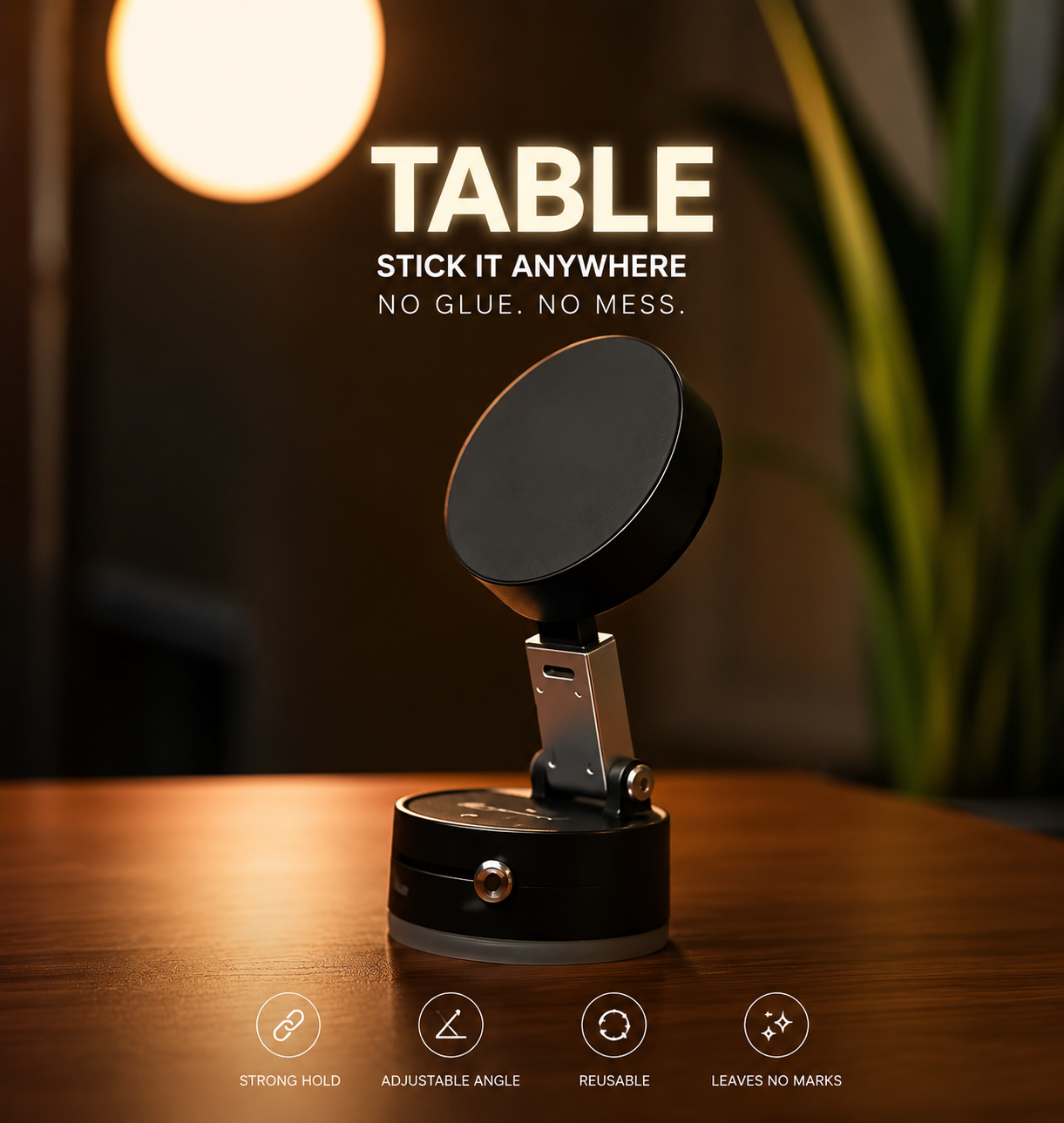 360° Foldable Magnetic Phone Stand – Strong Suction | Adjustable & Reusable Mobile Holder